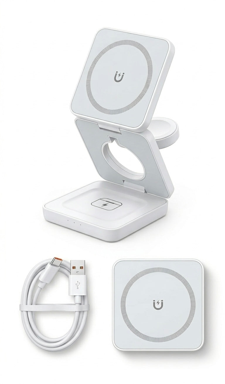 3-in-1 Foldable Magnetic Wireless Charging Station